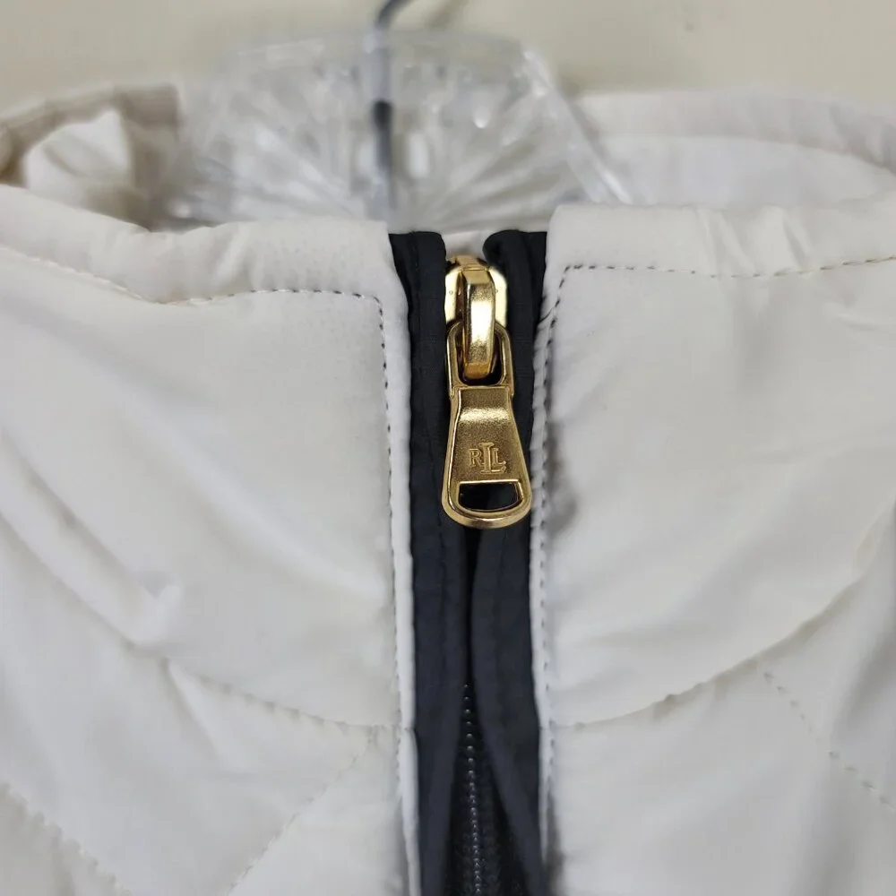 Lauren Ralph Lauren White Quilted Puffer Vest - Picture 7 of 13